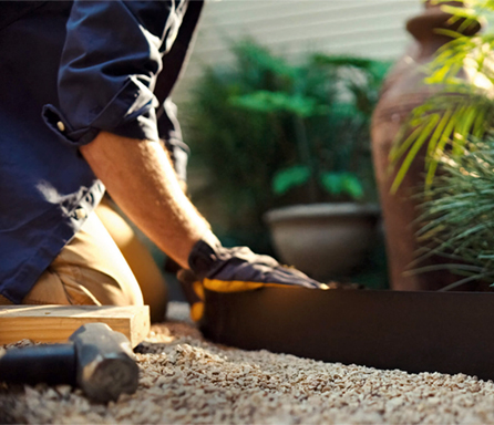 Colmet steel landscape edging installation